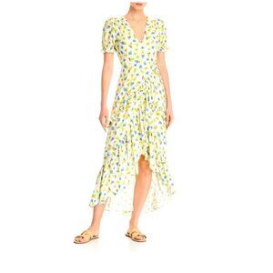 Lost + Wander Mama Mia Floral Wrap Midi Dress Small
